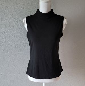 St John Knits Jersey Knit Shell with Mock Neck